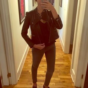 Zara Leather Effect Jacket sz L