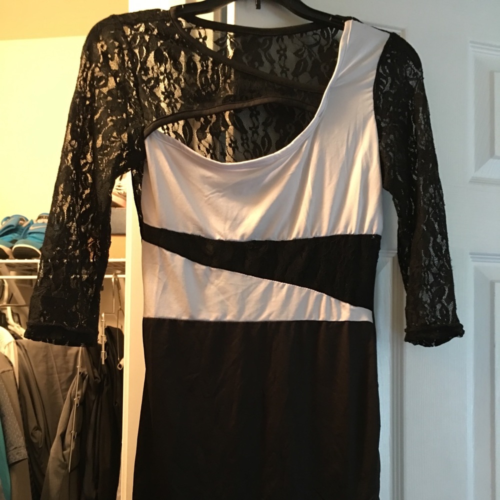 Mini stretchy material dress