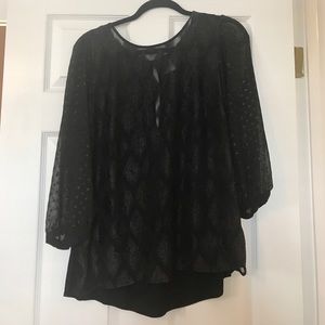 FINAL $ drop :: Macy's Gorgeous black sheet blouse