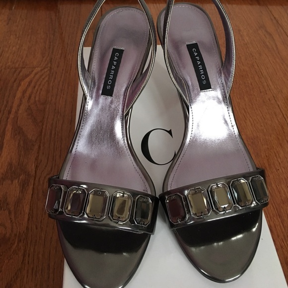 SALE! CAPARROS HARLEY GUNMETEL PEWTER HEELS - Picture 2 of 5