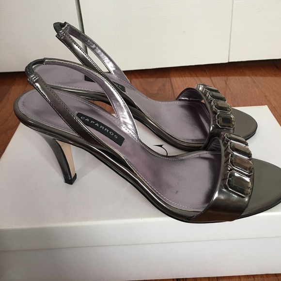 SALE! CAPARROS HARLEY GUNMETEL PEWTER HEELS - Picture 3 of 5