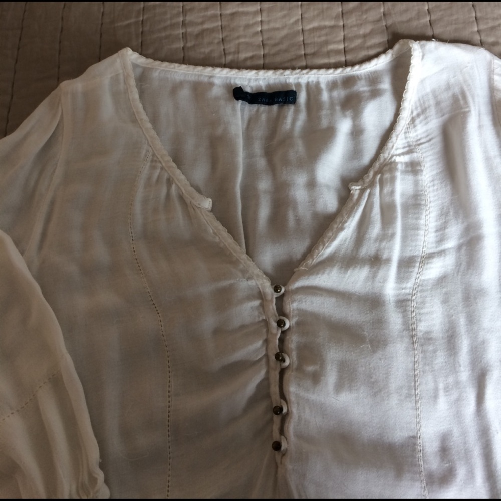White Zara top