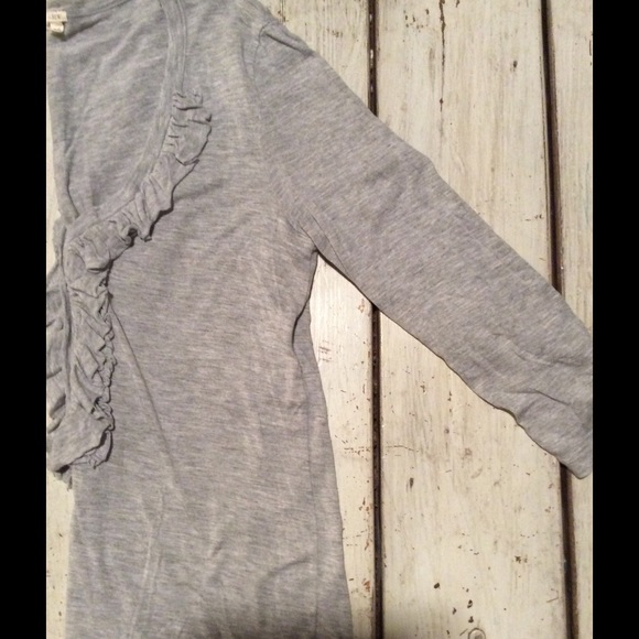 ⭐️CLEARANCE⭐️ J.Crew- "Drapey Ruffle Henley" Top! - Picture 5 of 7