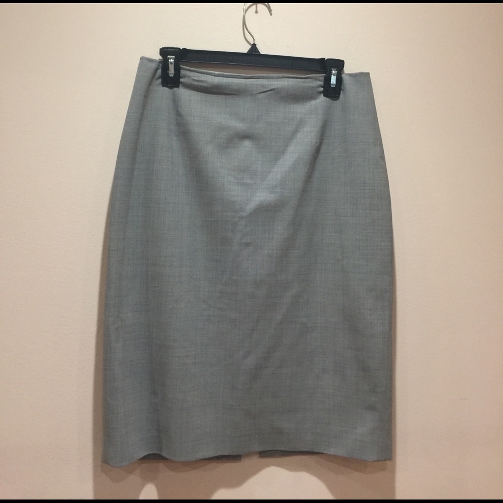 Light gray wool pencil skirt from Ann Taylor Loft