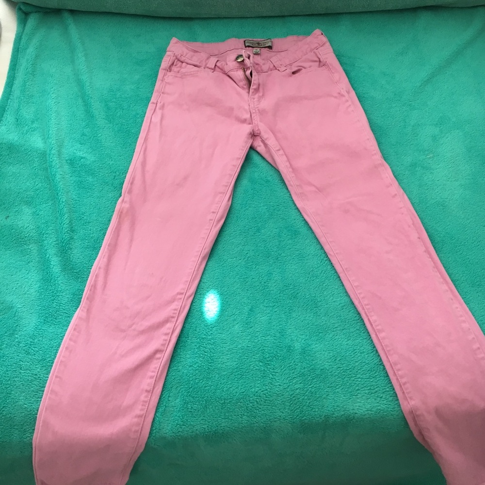 American style Pink iris jeans