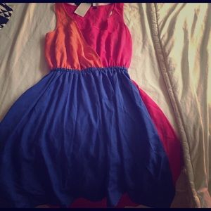 Material Girl Multi-Colored Dress NWT - Size M