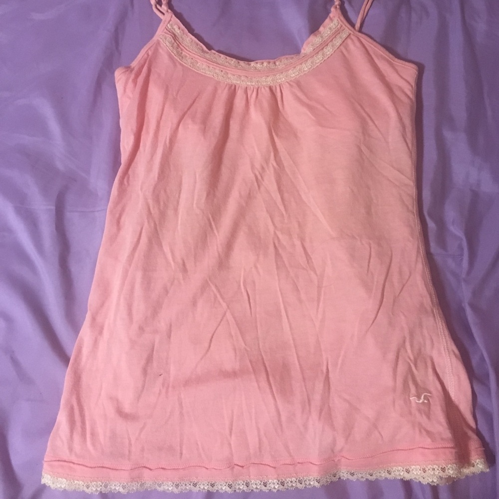 Peach/pink Hollister tee tank