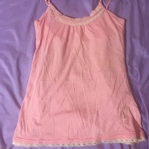 Peach/pink Hollister tee tank