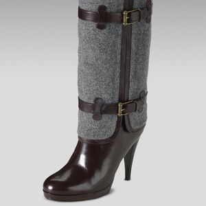 Cole Haan Size 6 Chocolate brown and grey boot