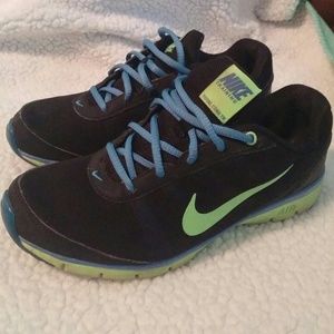 Nike black green and blue
