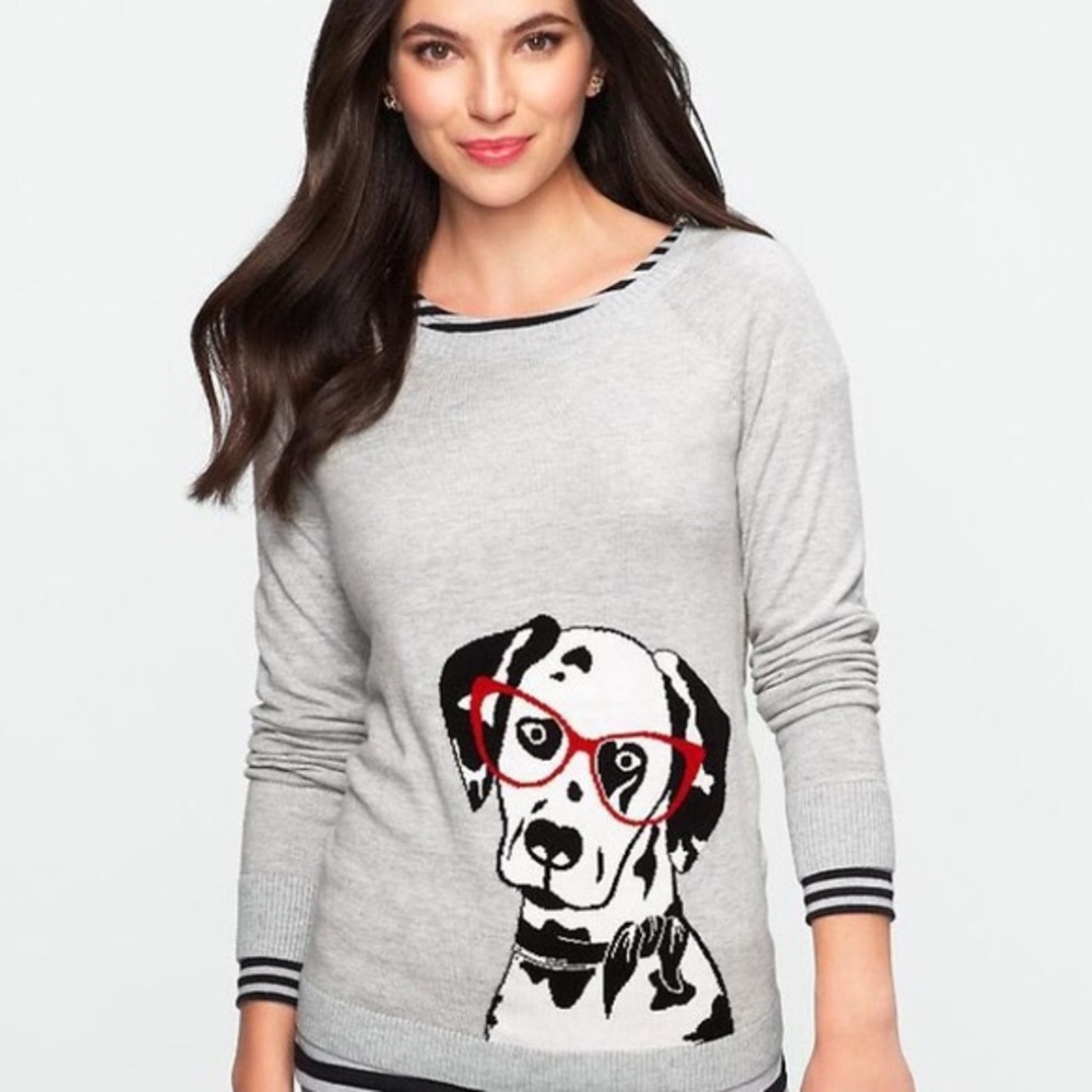Talbots Dalmatian sweater