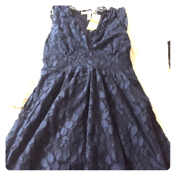 American Rag Navy Tie Back Lace Dress NWT - Size M - Picture 1 of 3