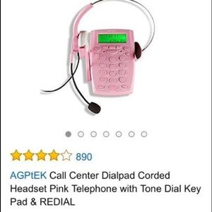 Call center dial pad/head set