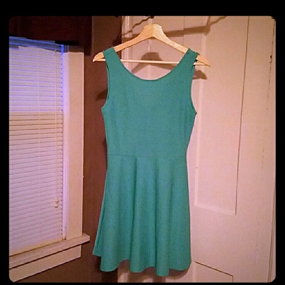 H&M Turqouise summer strapless Dress