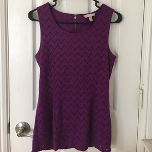 Purple chevron tank top