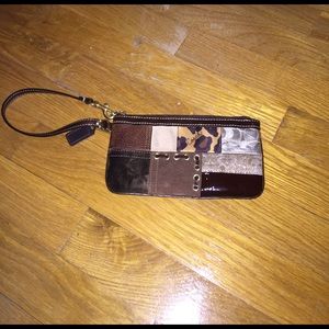 Coach leopard wristlet