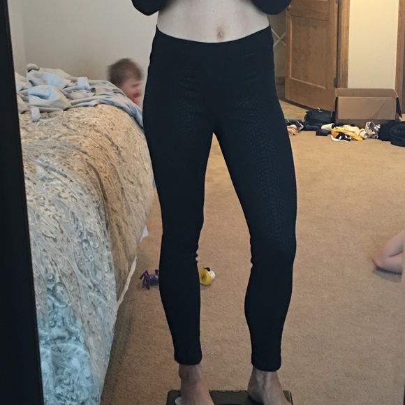 Red 23 leggings with snack print panelling - Picture 1 of 4