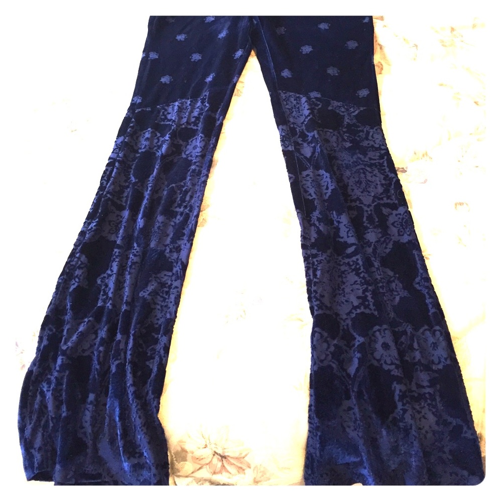 Free people Bell bottom pants velvet