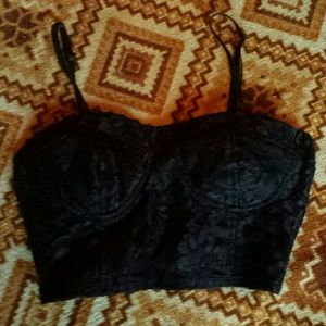 S Black Lacey Crop Top S Black Lacey Crop Top