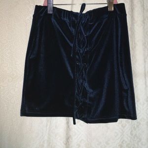 Velvet string up skirt!