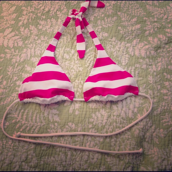 LAST CALL NWOT pink stripe Victoria's Secret bikini - Picture 1 of 3
