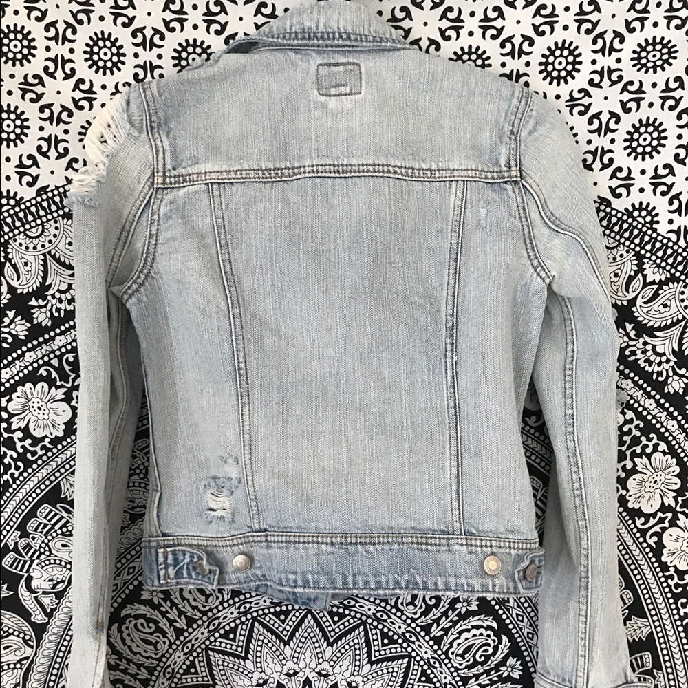 American Eagle Ripped Denim Jacket - Picture 2 of 3