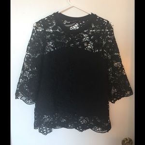 Black lace Zara blouse