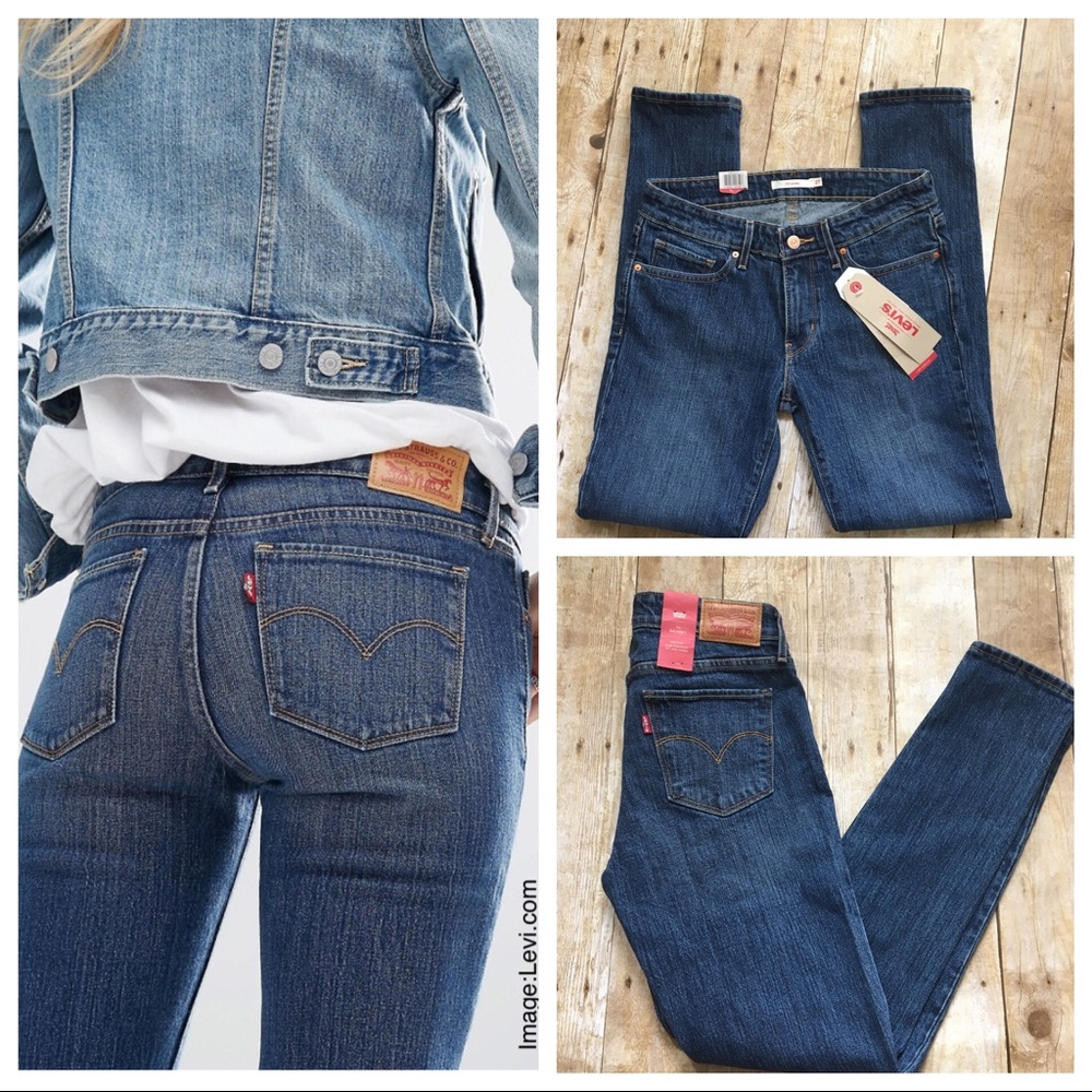 Levi's mid rise skinny jeans