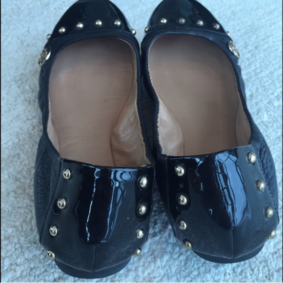 Armani jeans ballerinas black with studs as new - Picture 2 of 4