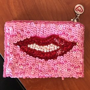 Pink sequin coin purse