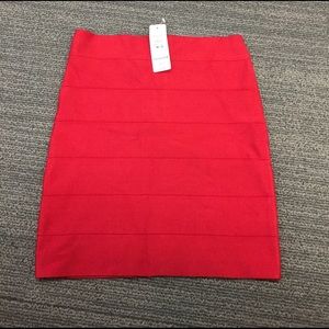 Bebe pink bandage skirt with gold zipper, Medium