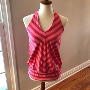 ANTHROPOLOGIE By ELLA MOSS Pink Striped Halter Top