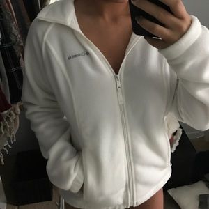 Columbia white fleece zip up