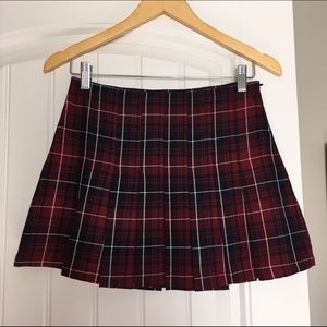 Forever21 pleated plaid skirt