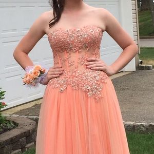 Prom gown/peach color