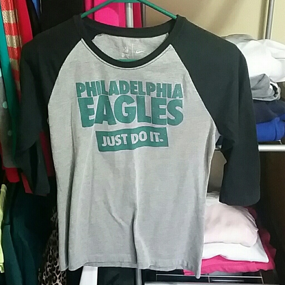 Nike glitter eagles baseball tee