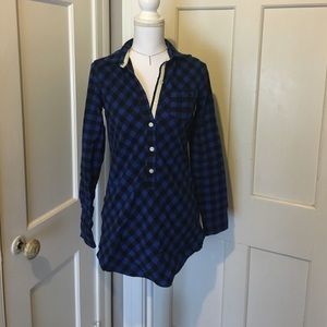 Aerie blue plaid shirt