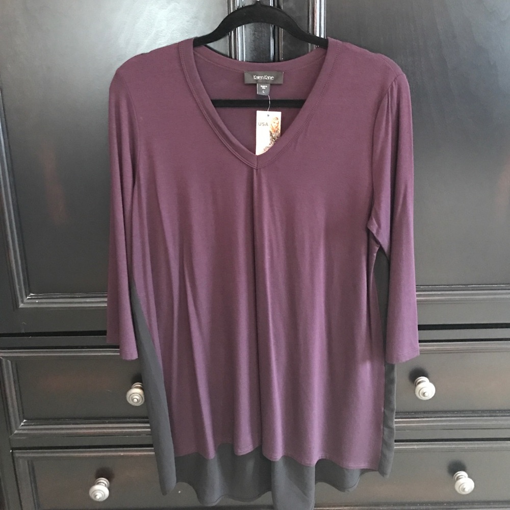 Karen Kane Jersey and Chiffon Long Tunic