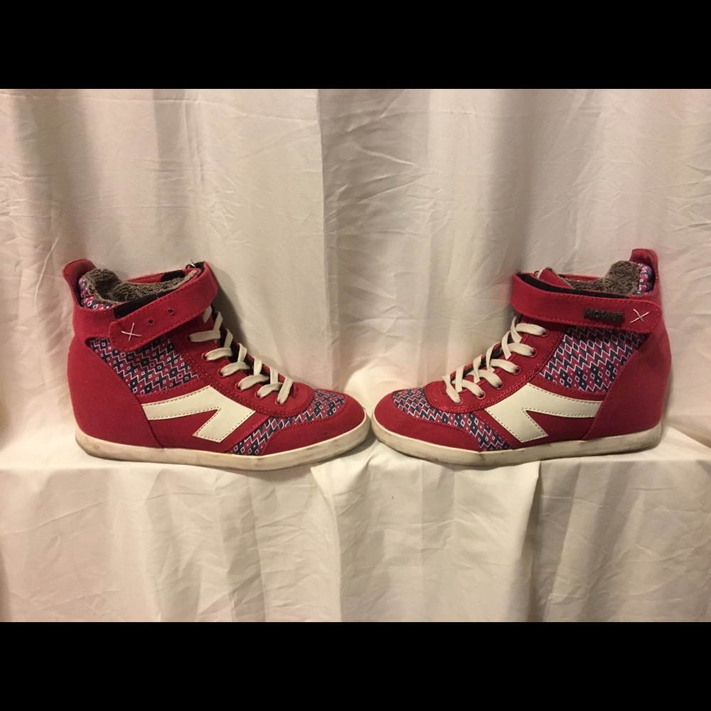 The people's movement high top jade wedge sneaker