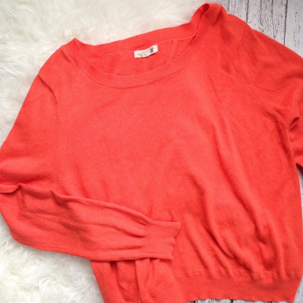 Orange Open Back Sweater