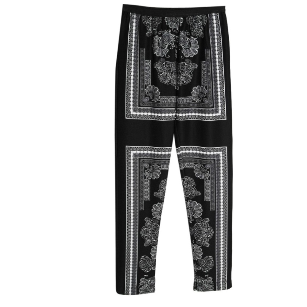 BCBGMAXAZRIA-Michael Paisley-Relaxed Pants