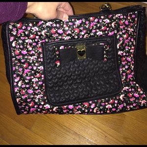 Betsey Johnson Large Floral Tote