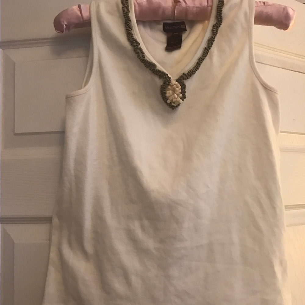 Multiples Cute Ivory Tank Top