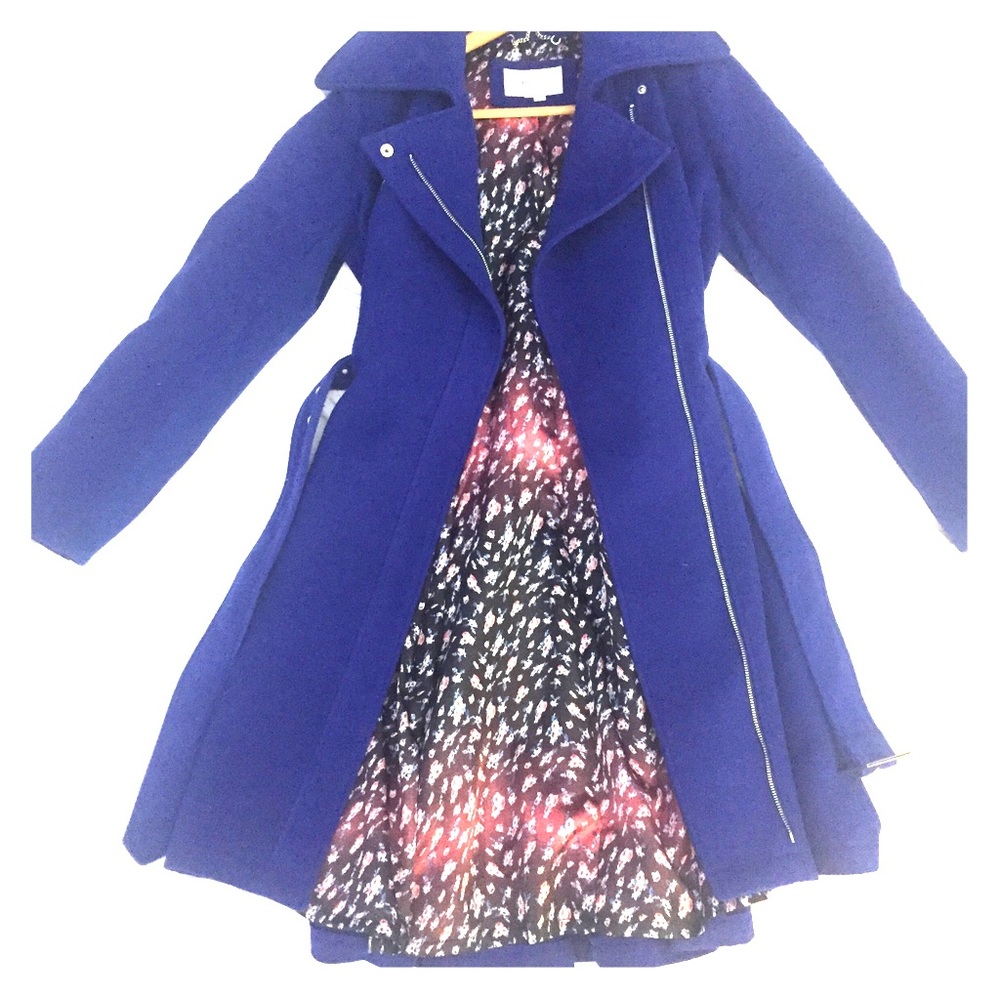 BCBGeneration Flared Asymmetrical Zip Coat