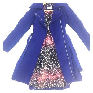 BCBGeneration Flared Asymmetrical Zip Coat