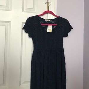 Navy blue lace dress