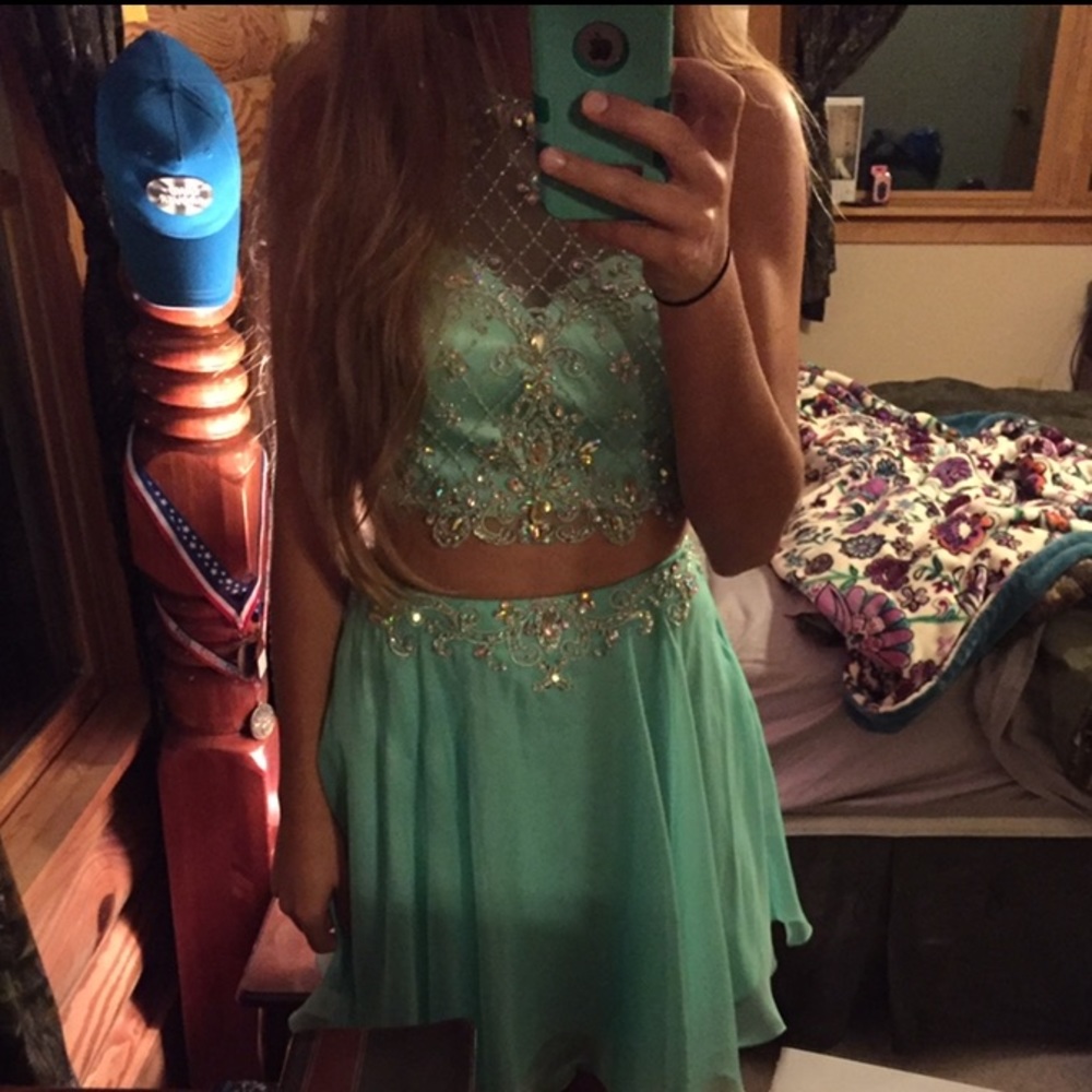 Two piece homecoming dress