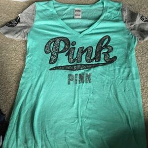 Short sleeved pink sequence t-shirt!!