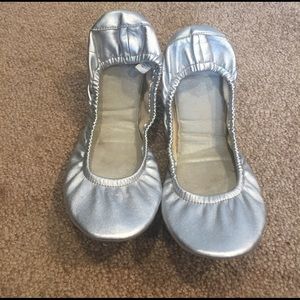 Gap Silver and Foldable Tieks-Style Ballet Flats