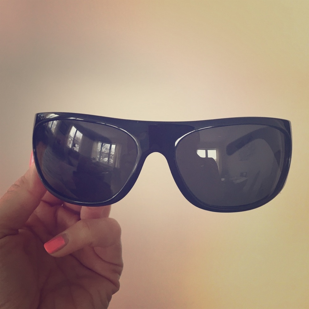 Prada Black Sunglasses with Silver Detail